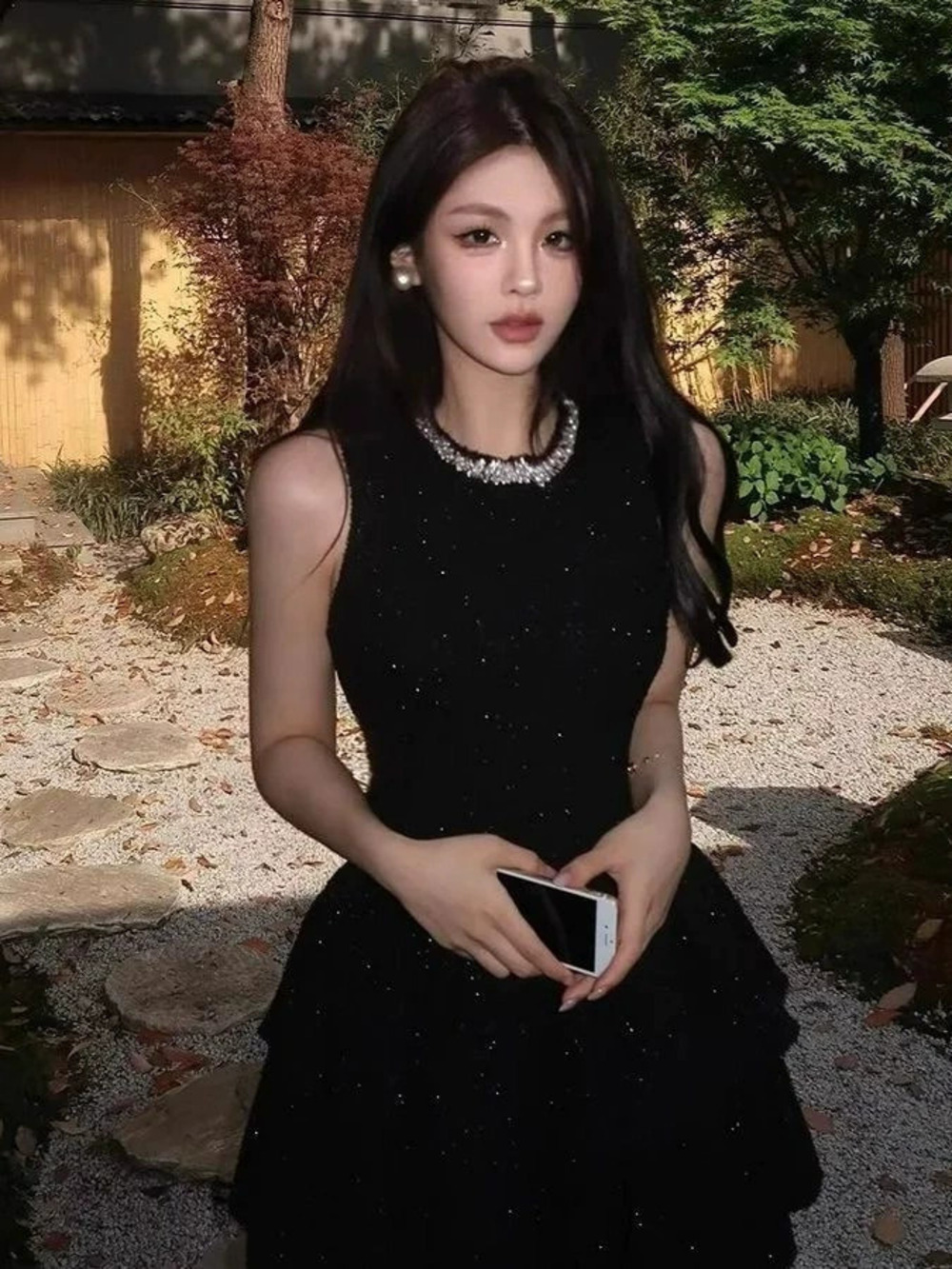 H&M Stunning French Style Bodycon Little Black Dress Birthday Party Mini Dress